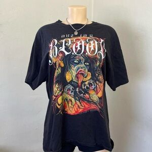 Edgy Graphic Black Tee